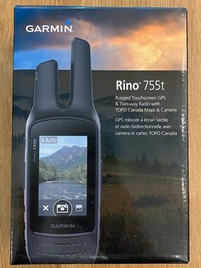 Garmin Rino 755t GPS Radio - Black and Blue